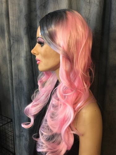 Latex mask marilyn pink - mask,