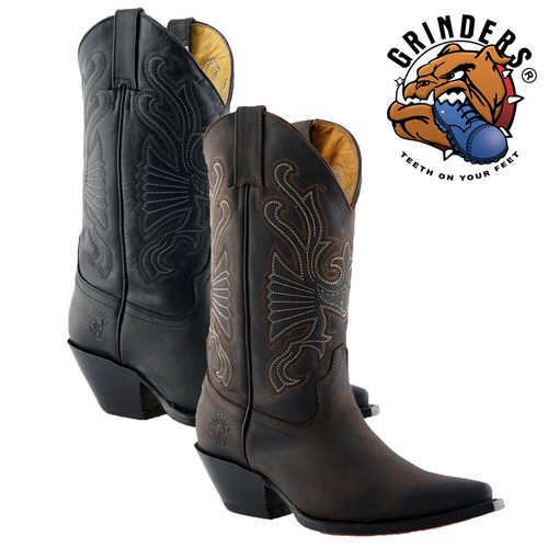 Grinders boots leather cowboy - grinders,