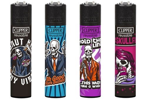 Funny skulls clipper lighters - funny,
