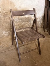 12 Dark Wooden Folding Chairs