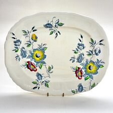 VINTAGE ASHWORTH BROS HANLEY WILD ROSE LARGE SERVING PLATTER FLORAL TABLEWARE
