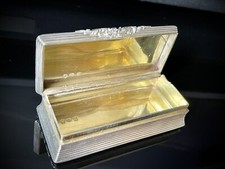 1833 Antique William IV Birmingham Sterling Silver Snuff Box