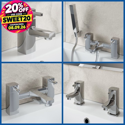 Modern chrome square - chrome, bathroom