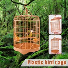 Bird Cage Plastic Pet Cage Display Cage Round Peony Parrot Outing Birdcage Decor