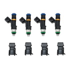 4pcFuel Injector With 4 Adapters For 99-05 Audi A4 With 1.8T 20V Turbo Engine