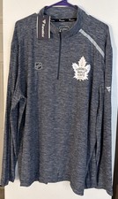 NWT Fanatics Toronto Maple Leafs 2XL Long Sleeve 1/3 Zip Shirt