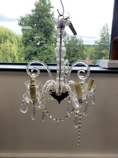 Murano 5 Arm Chandelier H48cm