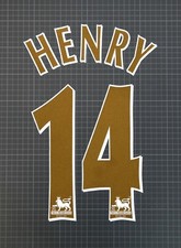 HENRY #14 2005-2006 Player Size Premier League Gold Nameset Lextra