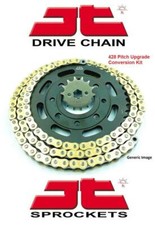 JT HRO Gold O-Ring 428 Pitch Chain + Sprockets for Honda CR85 RB Big Wheel 03-04
