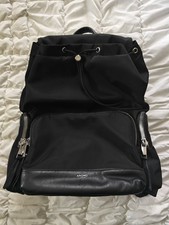 Knomo Women's Black/Chrome Zippers Laptop Backpack Clifford