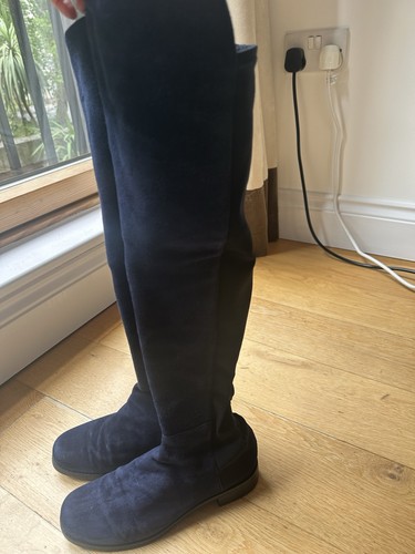 Stuart weitzman navy suede - weitzman,