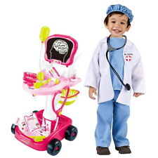 Doctors Medical Hospital Trolley Cart Childrens Role Play Toy Set Lights & Sound