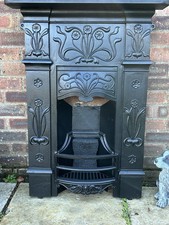 art nouveau Cast Iron Fireplace 