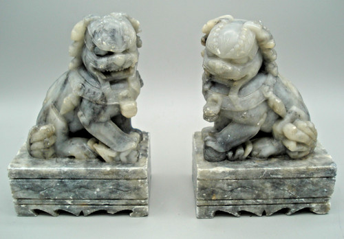 Pair vintage foo - of, dogs