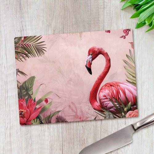 Pink floral flamingo - pink,