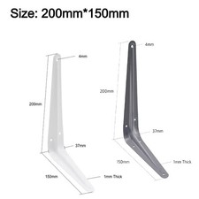 London Style L Brackets – Traditional Metal Shelf Supports, White & Grey 3"–14"