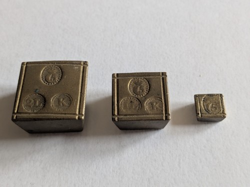 Vintage brass weights - 3,