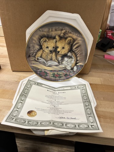 Bedtime story porcelain plate - bedtime,