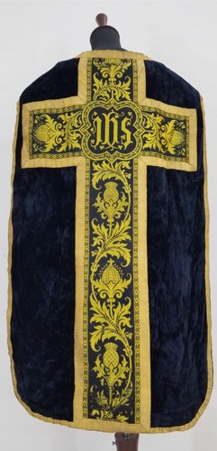 Antique french velvet catholic - antique,