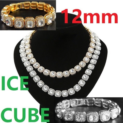 12mm ice cub bling men - ice, cuban