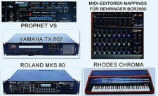 4 BEHRINGER BCR2000 EDITORS FOR RHODES-CHROMA TX802 PROPHET-VS ROLAND MKS 80