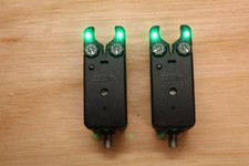 Delkim EV-D bite alarms X2 Green for carp fishing