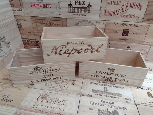 Wooden wine box crate - box, ~
