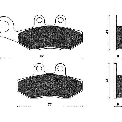 Pair brake pads aprilia sr - brake, 50