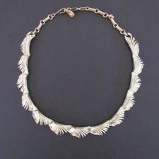 Vintage 60s Goldtone Coro Link Necklace Large Motifs Adjustable Length