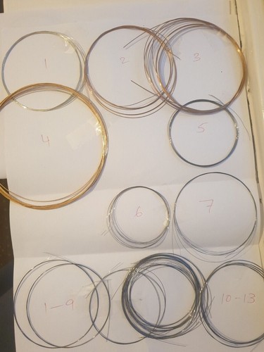 Sitar strings top and - top,