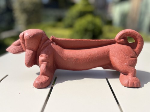 Vintage cast iron dachshund - cast,