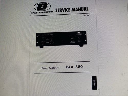 Dynacord paa 880 service - dynacord,