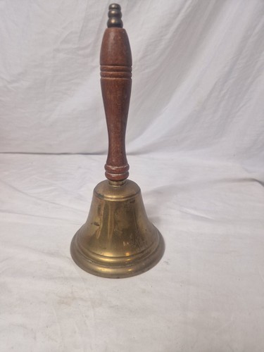 Vintage brass hand bell with - vintage,