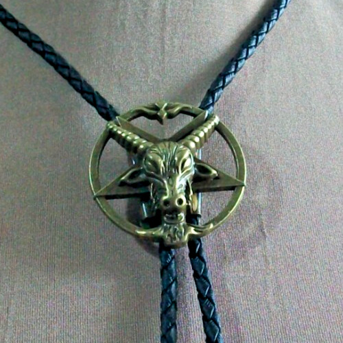 Western bolo tie bronze - western,