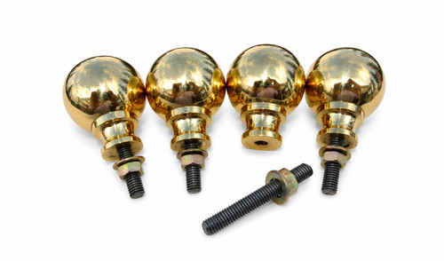 Solid brass bed knobs - 4,