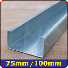 Galvanised Channel C U section 100mm 75mm x 50 mm 3x2 4x2 mild steel galvaniz...