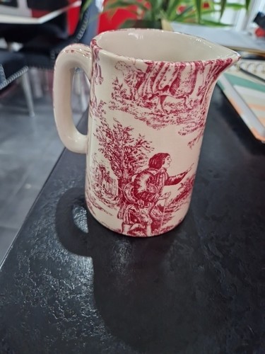 Pink toile jouy - de, cream