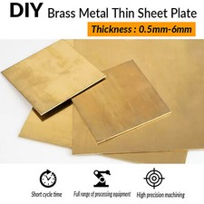 Brass Plate Square Brass Sheet Metal Guillotine Cut Thick 0.5-6mm Multiple Sizes