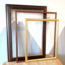 3 X Large Vintage Wooden Gold