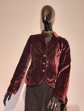 Calvin Klein jeans.  Ladies Crushed Velvet Maroon/Burgundy Blazer. Size M