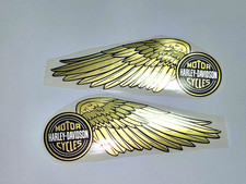 Harley Davidson wings gold