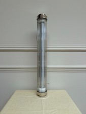 Chrome Ribbed Glass Tube Wall