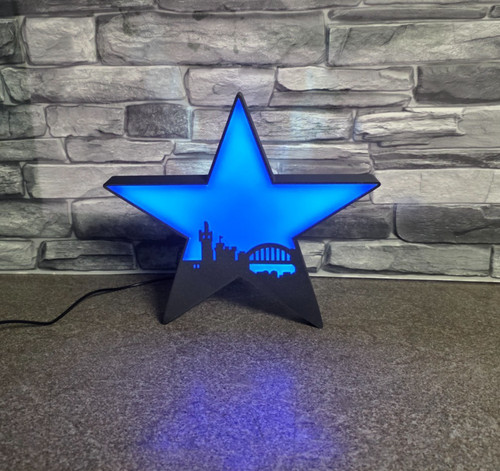 Large newcastle blue - blue, star