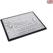 5 Tonne Galvanised Steel Manhole Cover - 663mm x 513mm with Polypropylene Frame