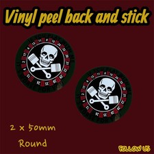 Skull piston vinyl sticker