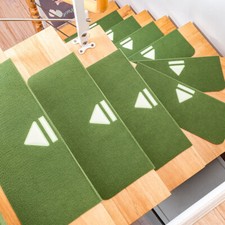 4Pcs Stair Tread Carpet Non Slip Mats Step Staircase Protection Cover Pads Warm