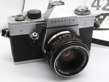 Praktica LTL  + 50mm 1.8 zebr lens and working order light meter works also vgc