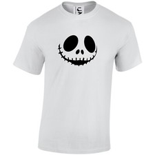 Halloween T-shirt Jack Face Jack Skellington Top Shirt Adult Teen & Kids Sizes