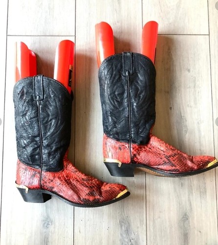 Vintage leather black orange - black,