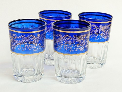 Moroccan tea glasses blue - moroccan,